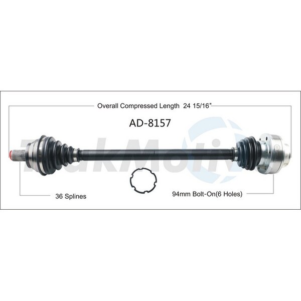 Surtrack Axle Cv Axle Shaft, Ad-8157 AD-8157 - main